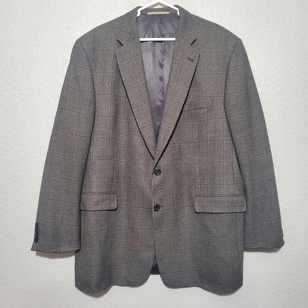 Burberry Wool Plaid 2 Button Blazer Sport Coat 48L